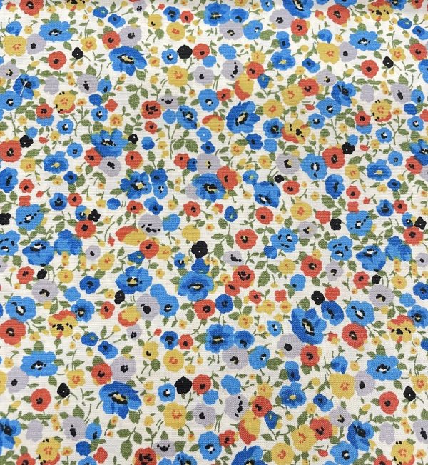 cornflower blue flower fabric
