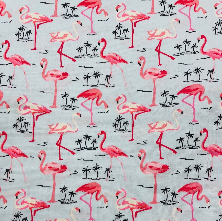Fabric Flamingo Cotton Print