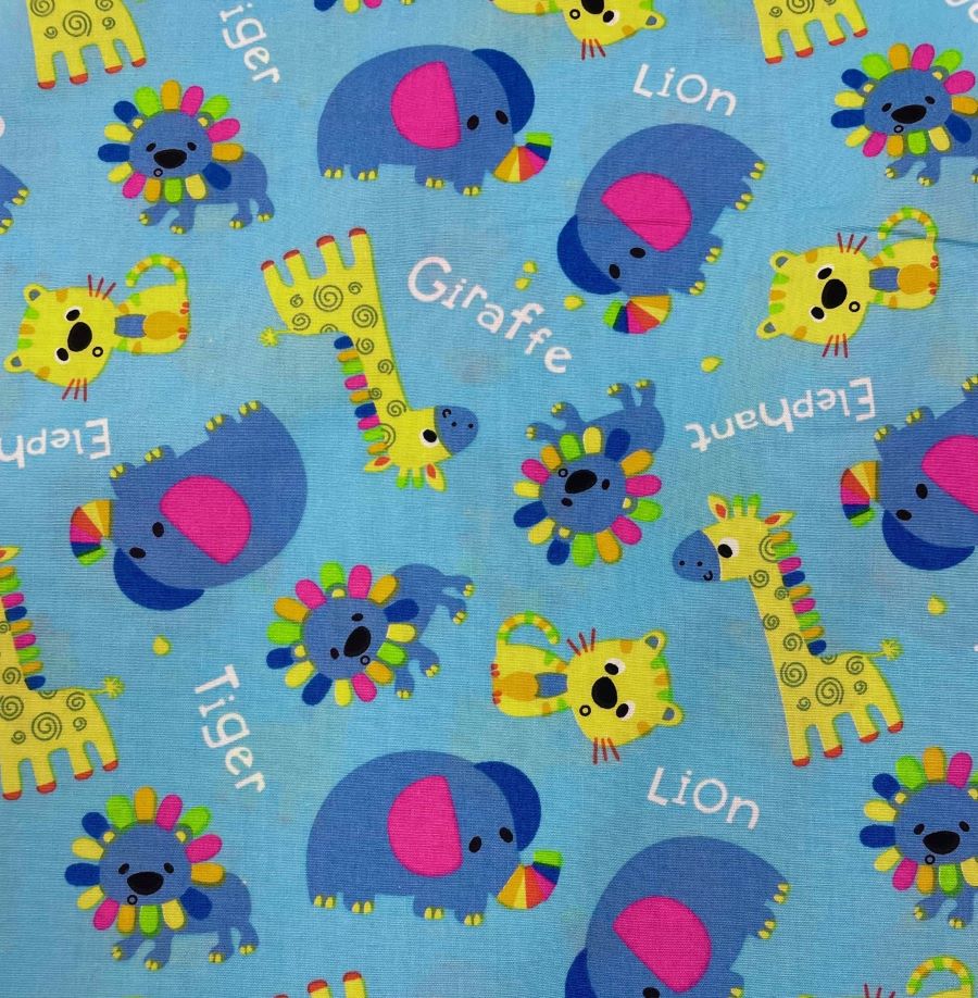 Fabric Baby Animals Cotton Print