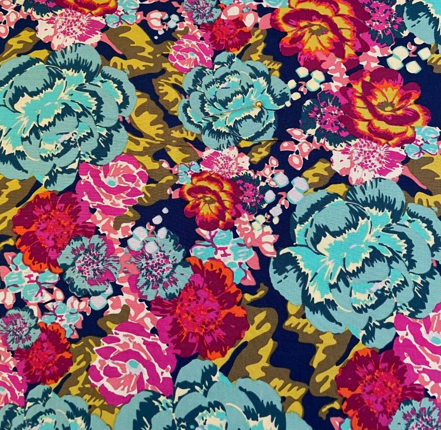 Fabric Boho Rose Cotton Print
